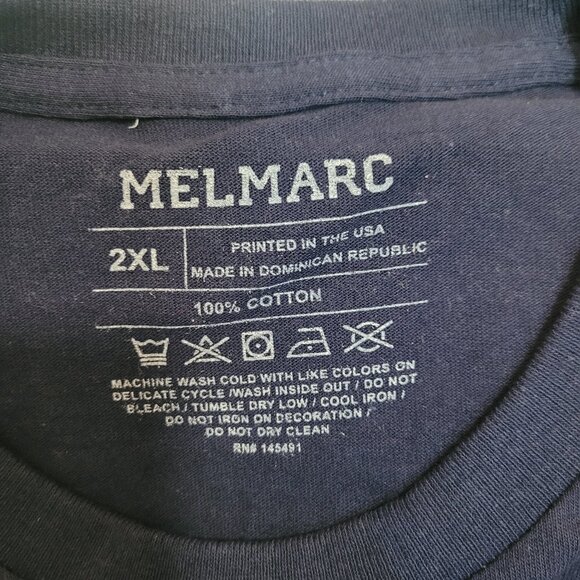 NWT T-Shirt Size 2XL Navy Blue MELMARC 100% Cotton USA 1776 - Picture 6 of 6
